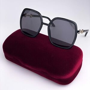 NEW Gucci  GG0890S 001 Black Gray Square Women Sunglasses